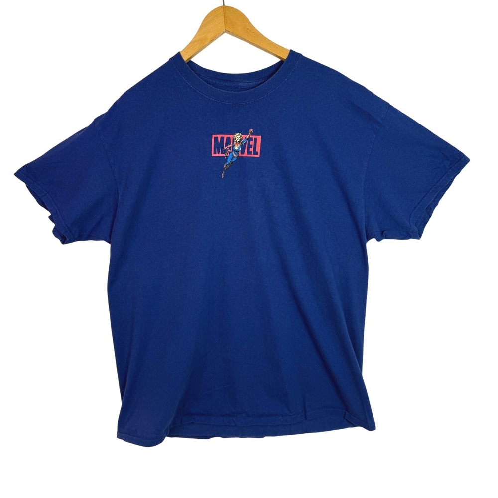 BoxLunch Marvel Captain Marvel Graphic T-Shirt‎ Blue Mens MCU and Carol Danvers